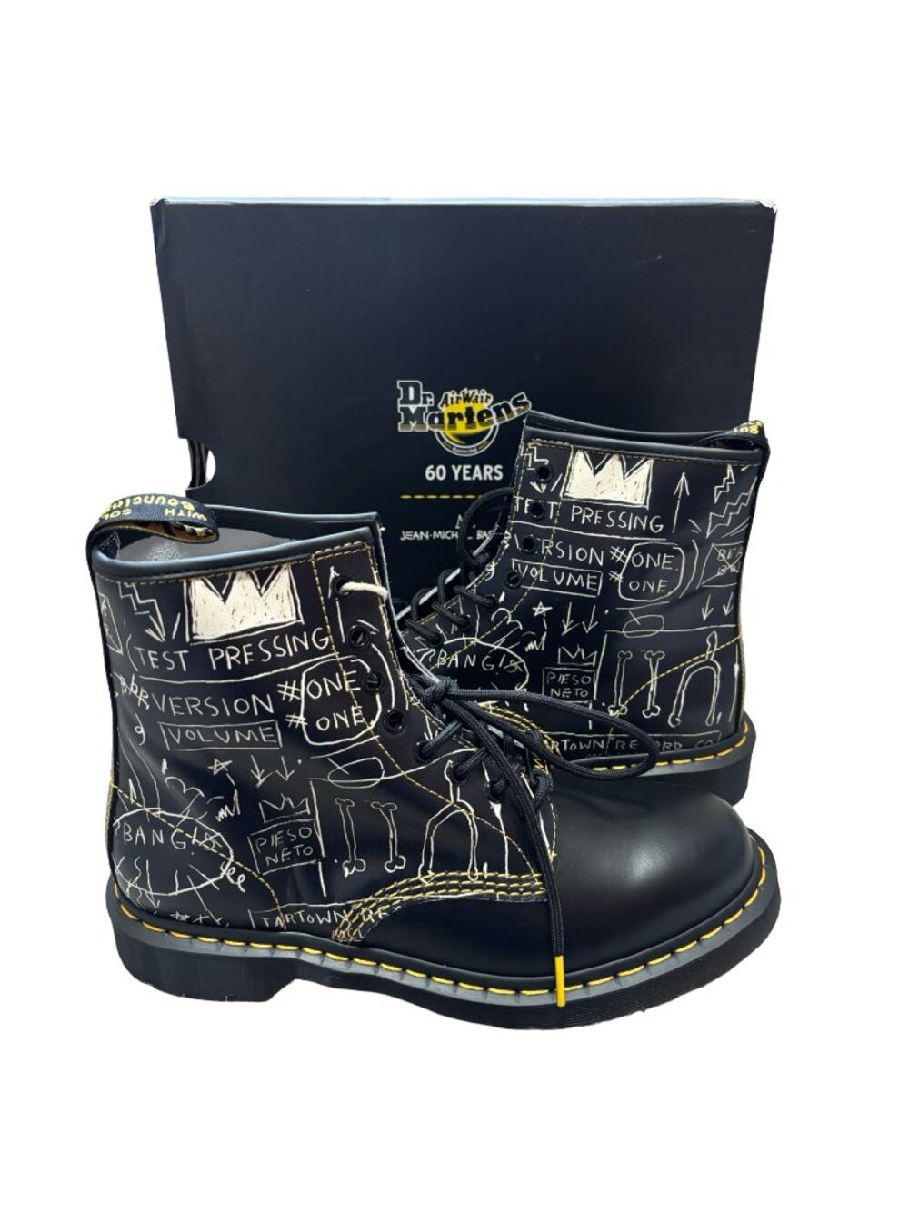 Dr. Martens x Jean-Michel Basquiat 1460 Beat Bop Leather Boots Mens 10/Womens 11 - Picture 2 of 8